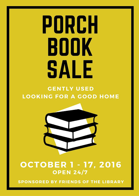 Mark Your Calendars for the 24/7 Porch Book Sale Oct 1-17, 2016