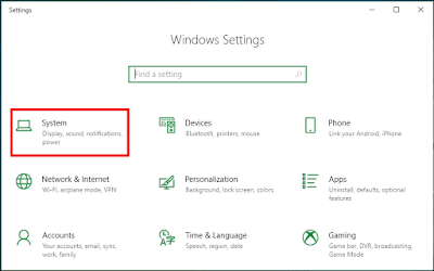Contoh gambar ilustrasi halaman settings di windows 10