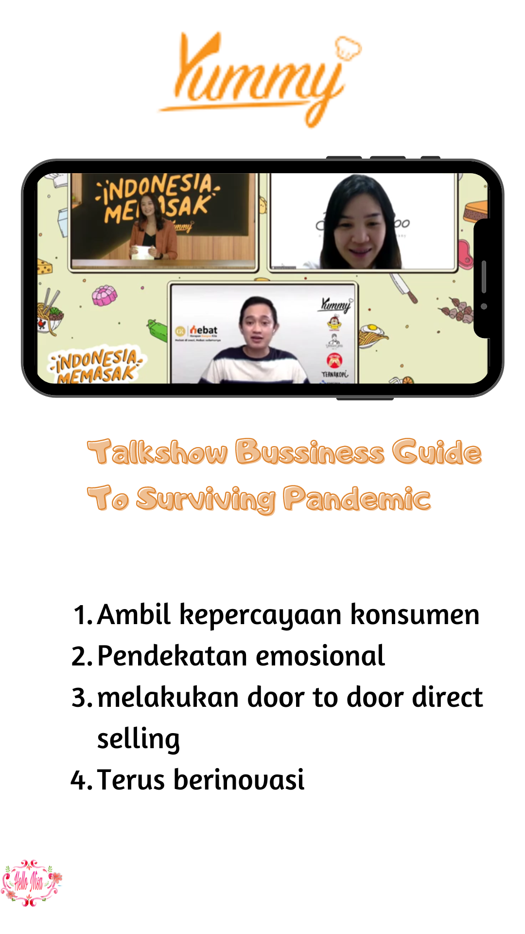 talkshow indonesia memasak by yummy app