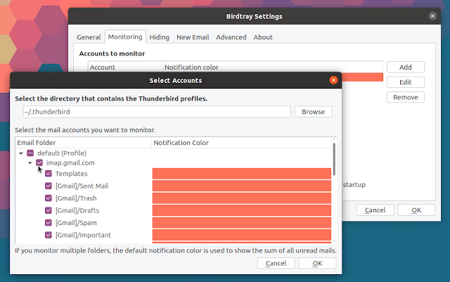 Birdtray add account