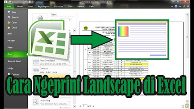 Cara Ngeprint Landscape di Microsoft Excel 2007