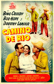 CAMINO DE RÍO. Programa de mano. España. Imprenta. i. G. Viladot, Barcelona. CAMINO DE RÍO. Road to Rio. 1947. Estados Unidos. Dirección: Norman Z. McLeod. Reparto: Bob Hope, Bing Crosby, Dorothy Lamour, Gale Sondergaard, Frank Faylen, Joseph Vitale, George Meeker, Frank Puglia, Nestor Paiva, Robert Barrat, Stanley Andrews, Harry Woods.