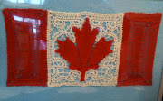 I saw this Canada Flag in lace at North Vancouver's History Fair about a . (canadian flag in lace)