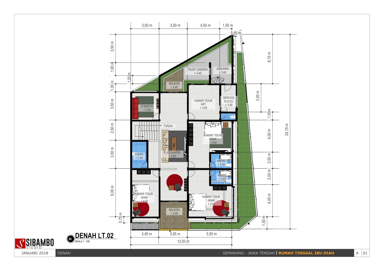 Denah Rumah  Minimalis  Ukuran  7x7  Top Rumah 