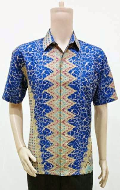  Model  Kemeja Batik  Motif  Rang rang Bercak Batik  Bagoes Solo