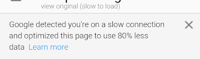 Now Google can tell you are on slow connection