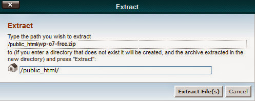 cara ekstrak file di cpanel