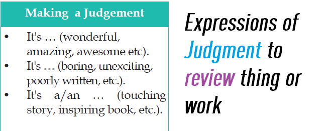 Gambar ungkapan contoh dialog Making a Judgement