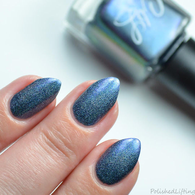 blue to purple multichrome holo nail polish