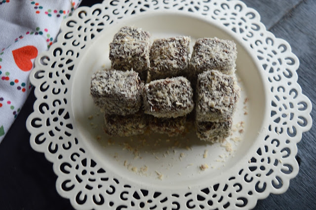 Lamington  Recipe | Australian Lamington Cake | Stey by Step Pictures