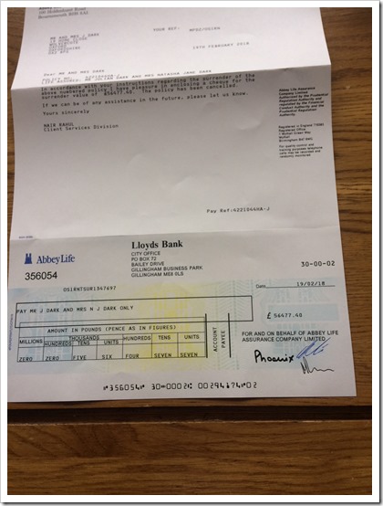 Endowment Cheque