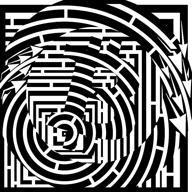 Maze of a bitcoin symbol