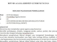  RPP K13 Agama Kristen SD Kelas 1