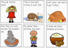 http://www.teacherspayteachers.com/Product/Thanksgiving-Questions-Versus-Statements-Pack-390473