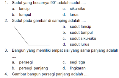 soal latihan ulangan harian matematika kelas 3 bab sifat bangun datar semester 2 kurikulum ktsp terbaru