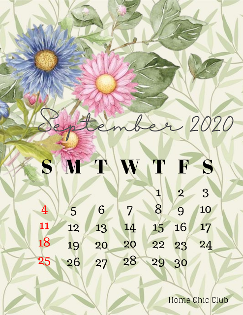 Free September 2022 Calendar