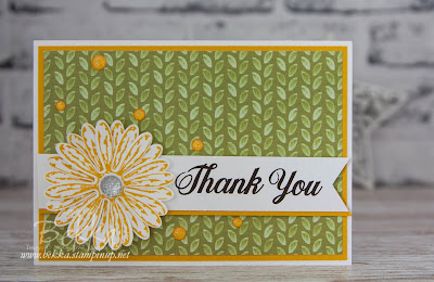 Delightful Daisy Thank You Card made with Stampin' Up! UK Supplies which you can buy here