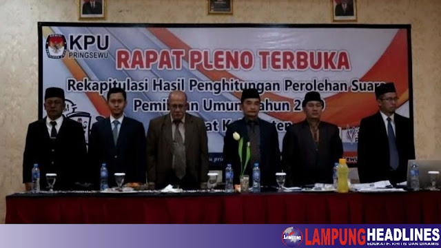 KPU Pringsewu Gelar Rapat Pleno Terbuka Tingkat Kabupaten