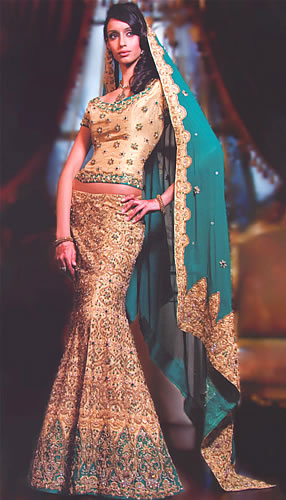 Raw Silk Sharara Pakistani Bridal Dress 2010