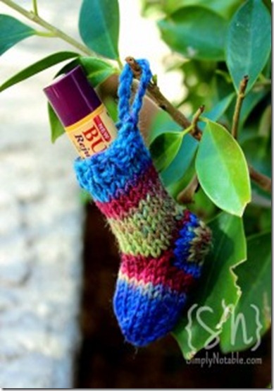ideas crochet christmas present Christmas a for stocking knitted cute holds pattern that Balm little