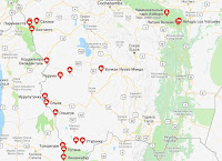 Карта вулканов в Боливии