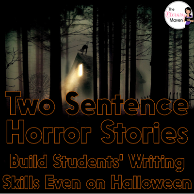 This year I am pushing my students to write and rewrite, to look at their word choice and choose stronger verbs and more specific nouns, to add sensory details. On Halloween, we'll do all that and work through the entire writing process in just one class as we write two sentence horror stories.