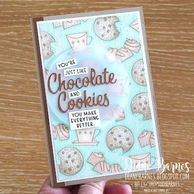 Handmade cookies and chocolate themed all occasions card made with Stampin Up Nothing's Better Than stamp set and Love You More Than die set. Card by Di Barnes - Independent Demonstrator in Sydney Australia - colourmehappy - cardmaking - stamping - stampinupaustralia