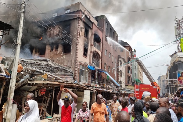 Idumota, Lagos, Up in Flames 