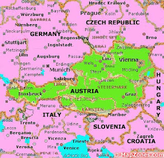 Mapa Politico de Austria