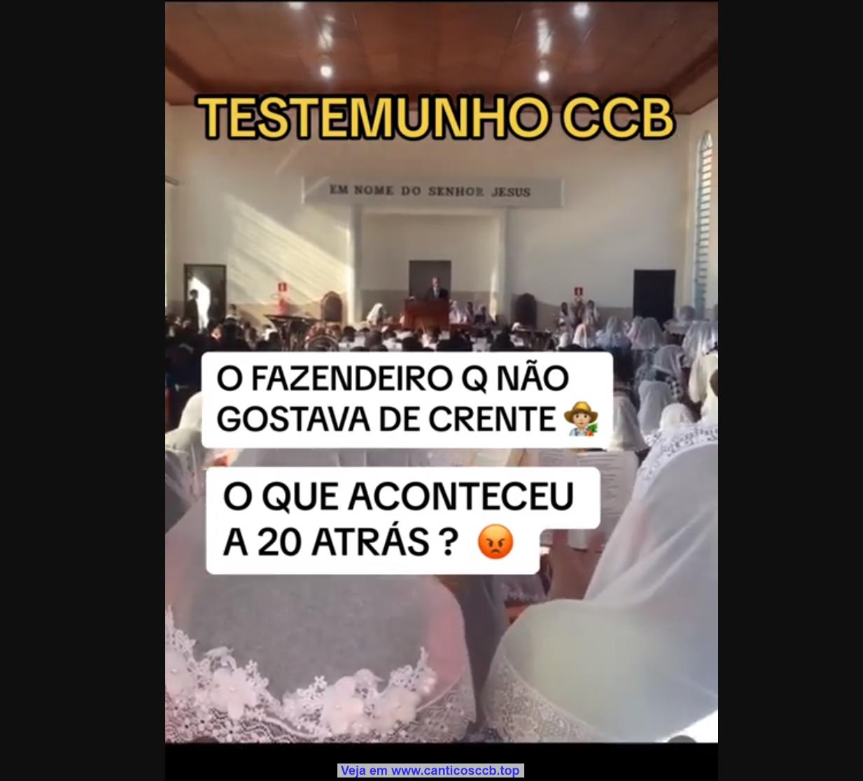 Testemunho CCB "Fazendeiro" #ccb #congregaçãocristãnobrasil