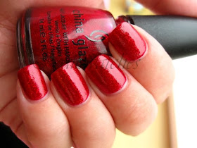 China Glaze Ruby Pumps china glaze ruby pumps wizard of ooh ahz returns collection 2009 red jelly glitter nail polish nailswatches