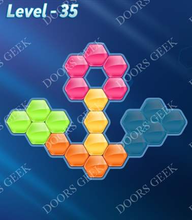 Block! Hexa Puzzle [Rainbow A] Level 35 Solution, Cheats, Walkthrough for android, iphone, ipad, ipod