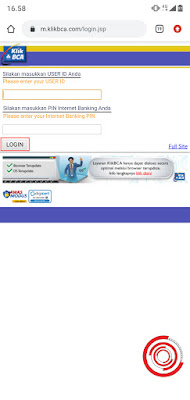 2. Langkah berikutnya silakan masukan USER ID dan PIN kalian. Saya sendiri mendaftar rekening BCA lewat BCA Mobile dan mendapatkan user id dengan kombinasi nama +tanggal lahir+tahun lahir yang dikirimkan lewat email serta untuk pin sama seperti PIN ATM kita. Jika sudah klik Login