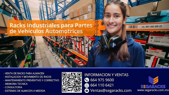 Racks industriales para partes de vehículos automotrices