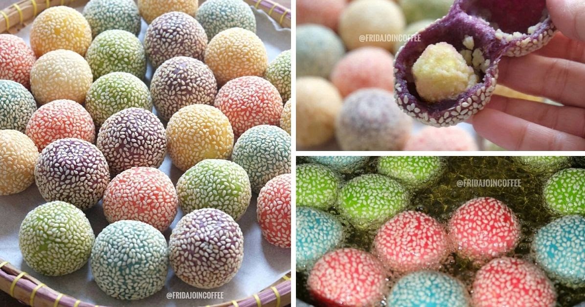 Resep Onde-Onde Rainbow. Yang Ini Lucu dan Anti Penyok Bun 