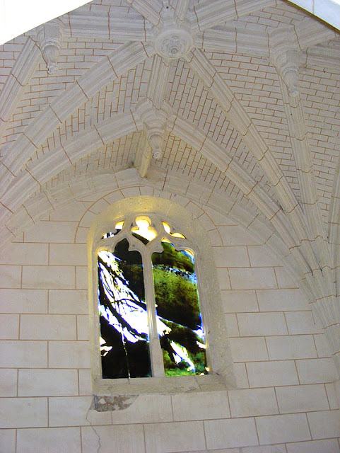 Chapel, Church of Saint Martin, Marce sur Esves.  Indre et Loire, France. Photographed by Susan Walter. Tour the Loire Valley with a classic car and a private guide.