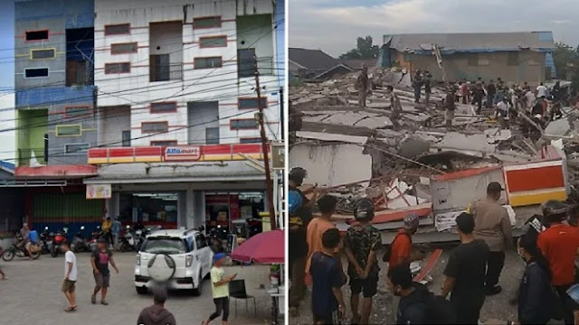 Alfamart gambut ambruk di Kabupaten Banjar, Kalsel