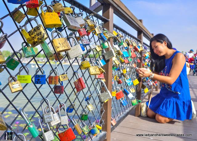 love lock bridge in Dubai