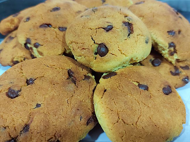 Galletas de harina de garbanzos con chocolate