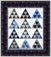 pyramid mini quilt blues