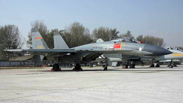 A J-11A Flanker B Fighter Aircraft of the People's Liberation Army Air Force (PLAAF). Photo by Weimeng thru the Airliners dot net Website