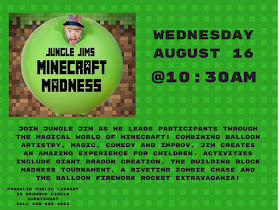 Franklin Public Library: Jungle Jim's Minecraft Madness, Weds - Aug 1
