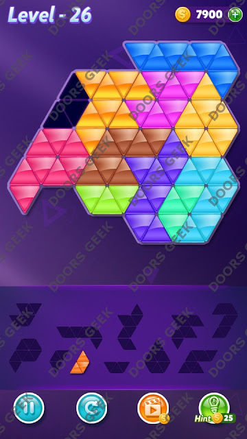 Block! Triangle Puzzle 11 Mania Level 26 Solution, Cheats, Walkthrough for Android, iPhone, iPad and iPod