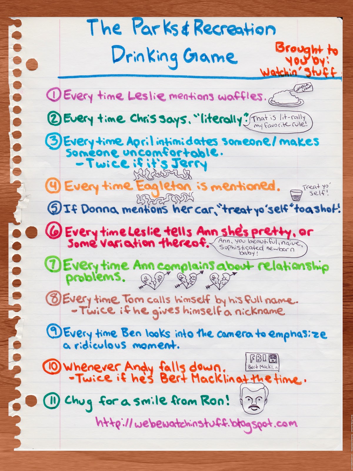 Watchin' Stuff: The Parks and Recreation Drinking Game