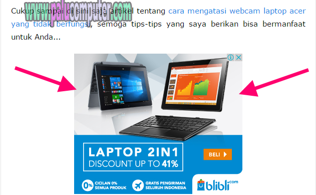 contoh iklan adsense bawah postingan