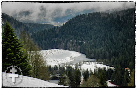 LA BRESSE (88) - Le lac de Lispach gelé et enneigé !