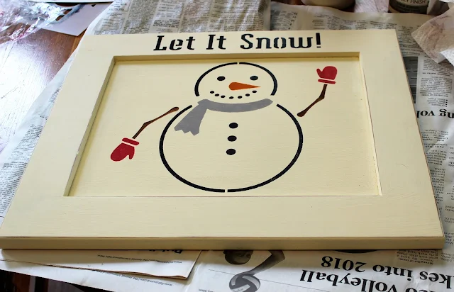 Child's Room Snowman Wall Hooks Sign #childsroom #snowman #stencil #kidswinterwear