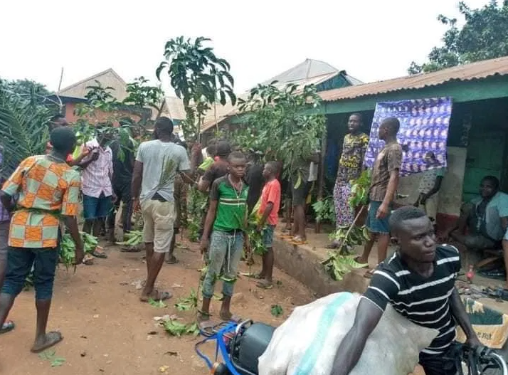 Youths protest the incessant vanishing of their penises in Benue (photography)