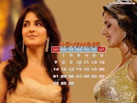 Katrina Kaif 2010 November Calendar