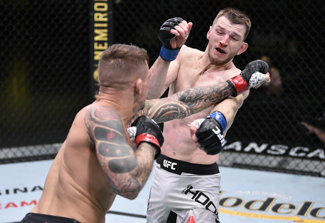 Dustin Poirier Connects Right On Dan Hooker UFC On ESPN 12